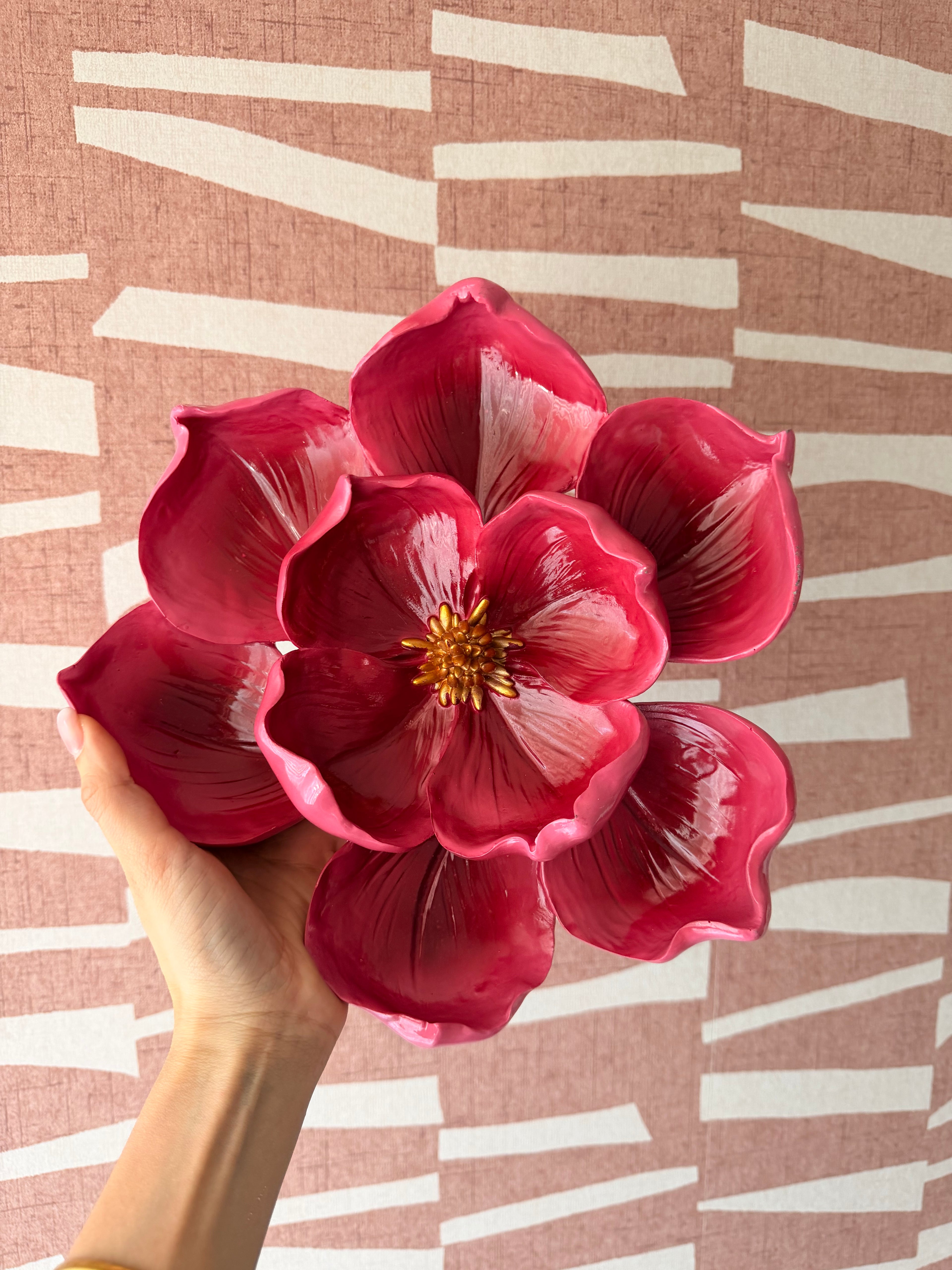 Wanddecoratie bloem camelia