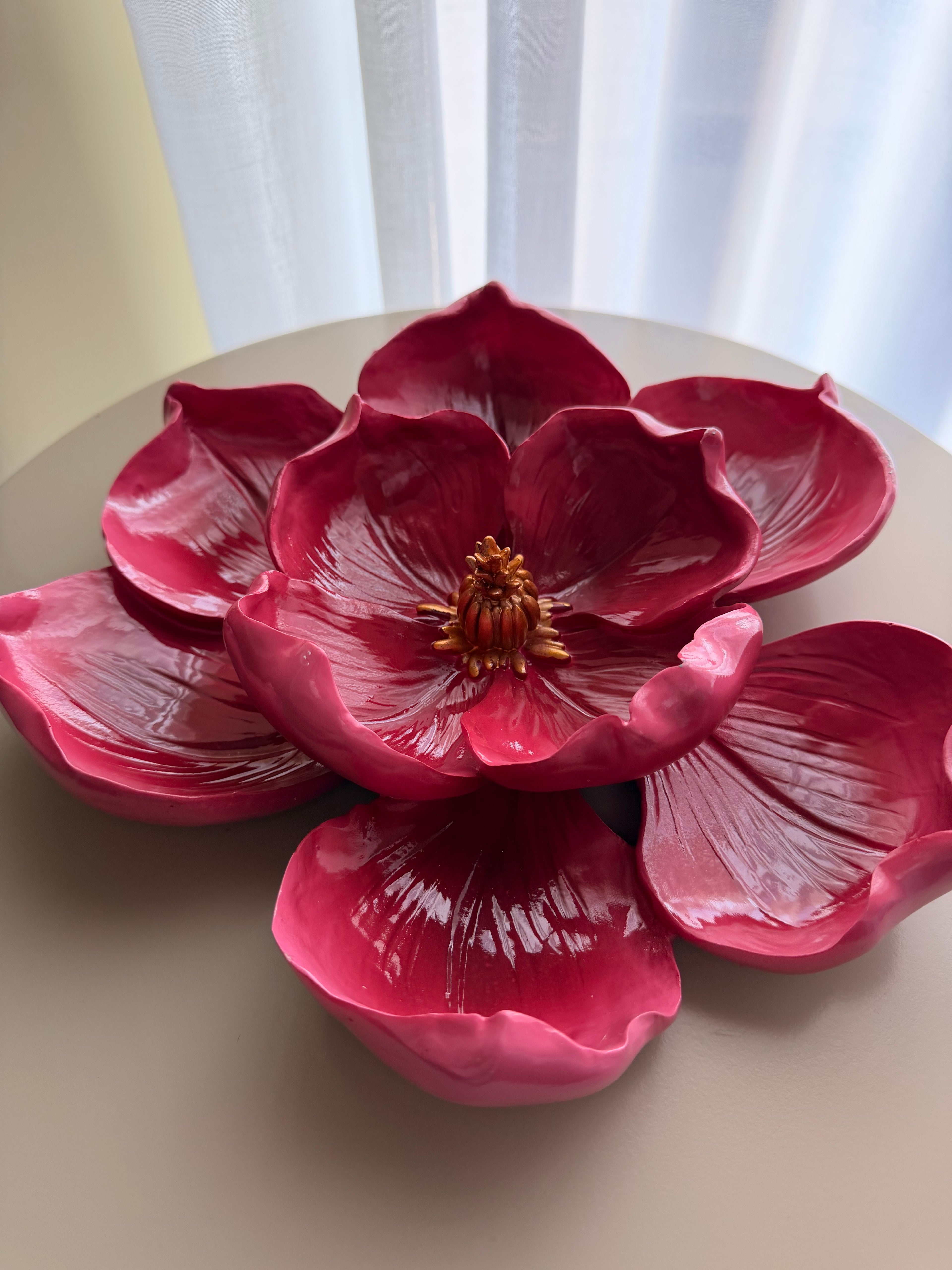 Wanddecoratie bloem camelia
