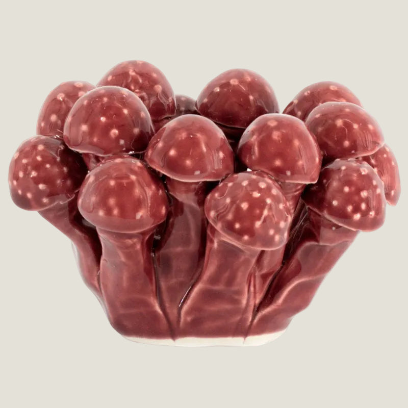Waxinehouder shroom burgundy