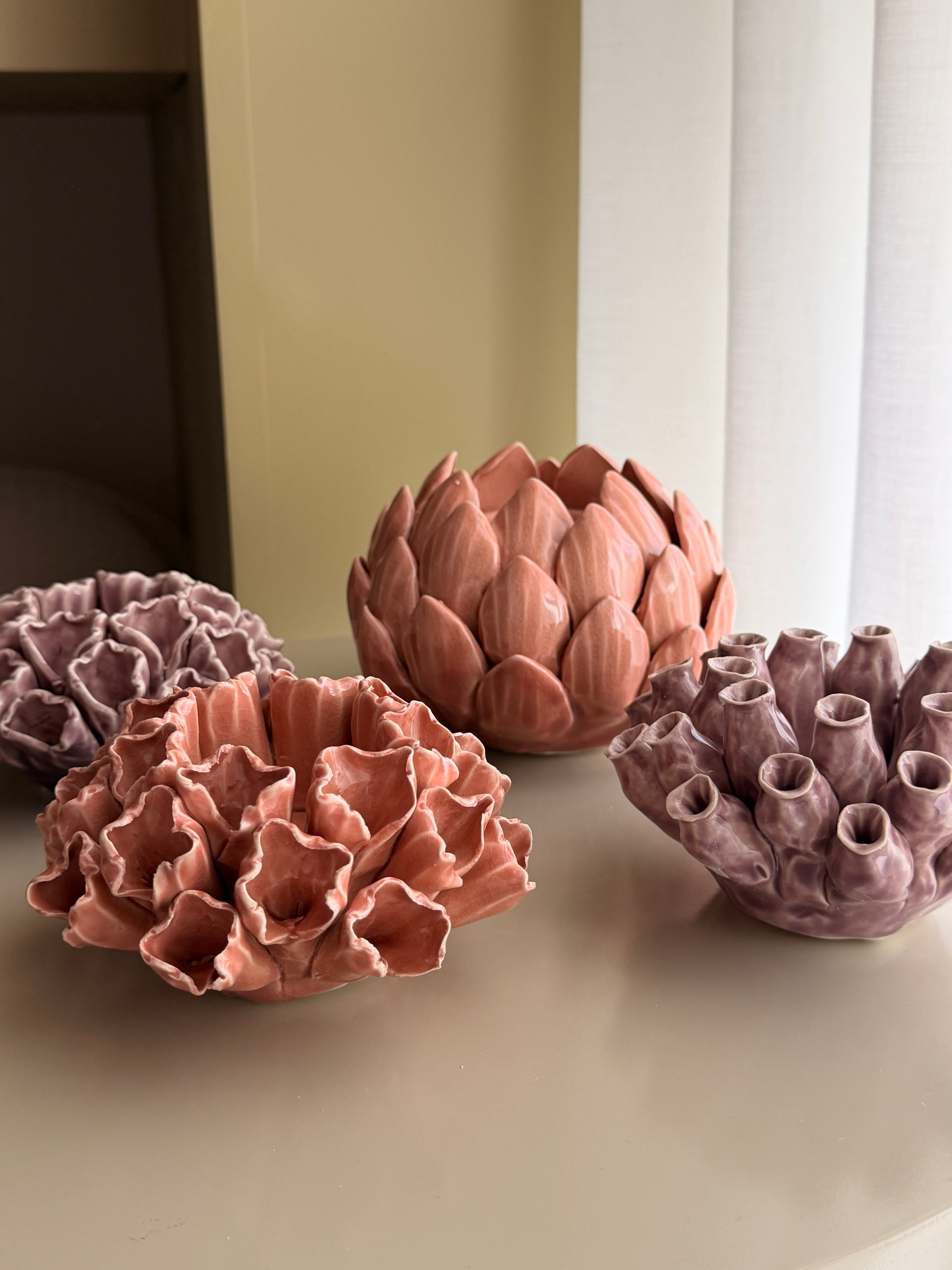 Waxinelichthouder buds sandstone