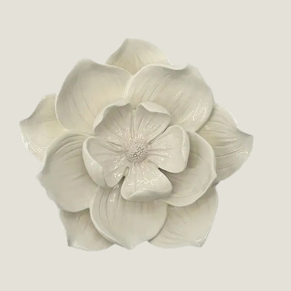 Wandbloem klein beige