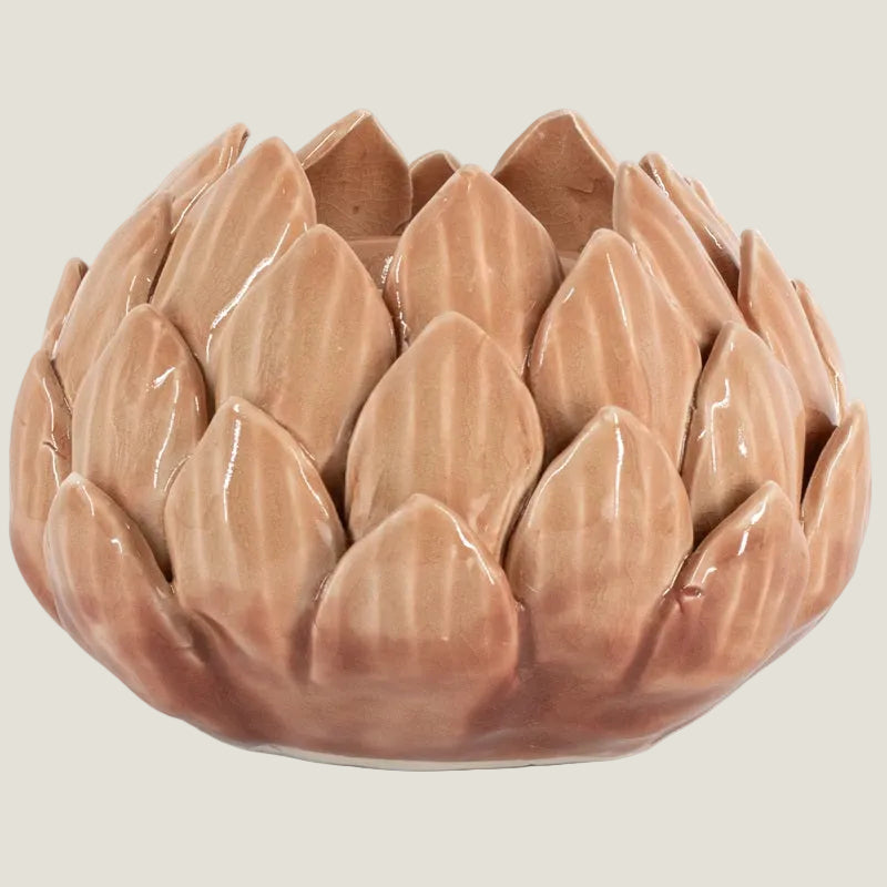 Theelichthouder floral sandstone
