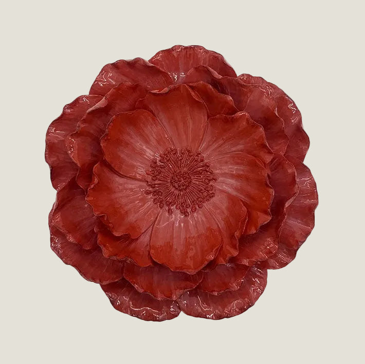 Wandbloem middel rood