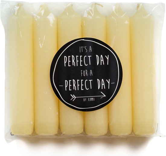 Rustik Lys - dinerkaars pale banana (6 stuks)