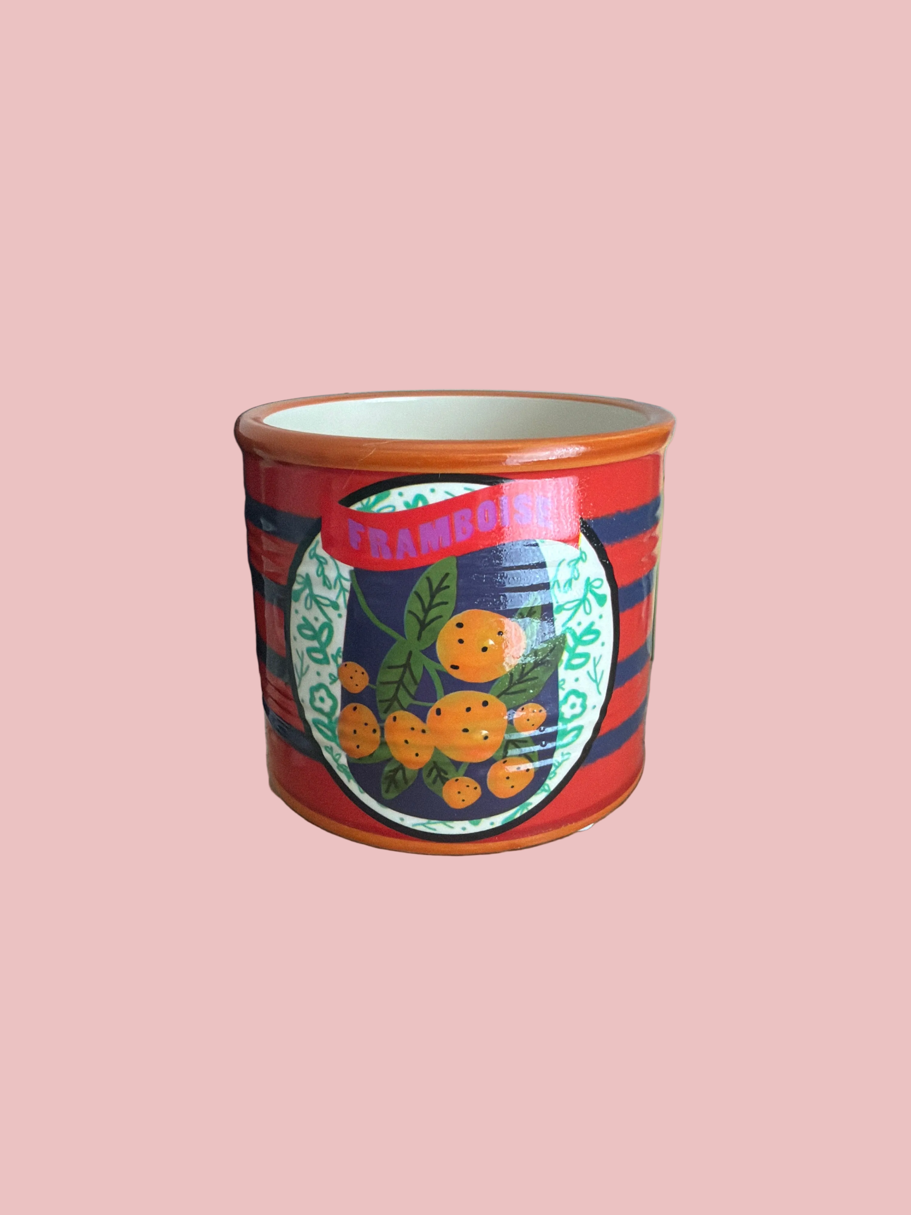 Bloempot rood/oranje mini