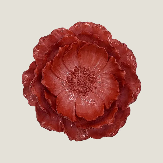 Wandbloem klein rood