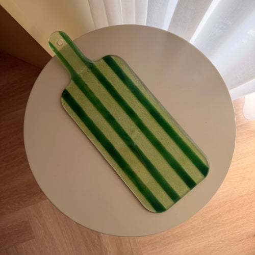 Borrelplank glas groen - klein
