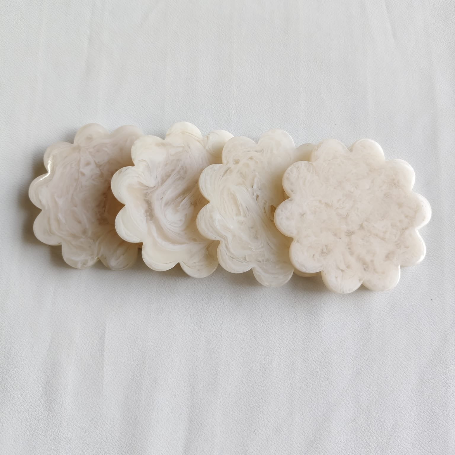 Onderzetter set 5 beige swirl