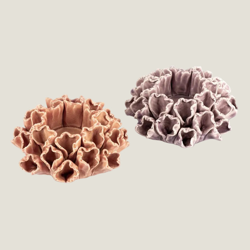 Theelichthouder buds sandstone
