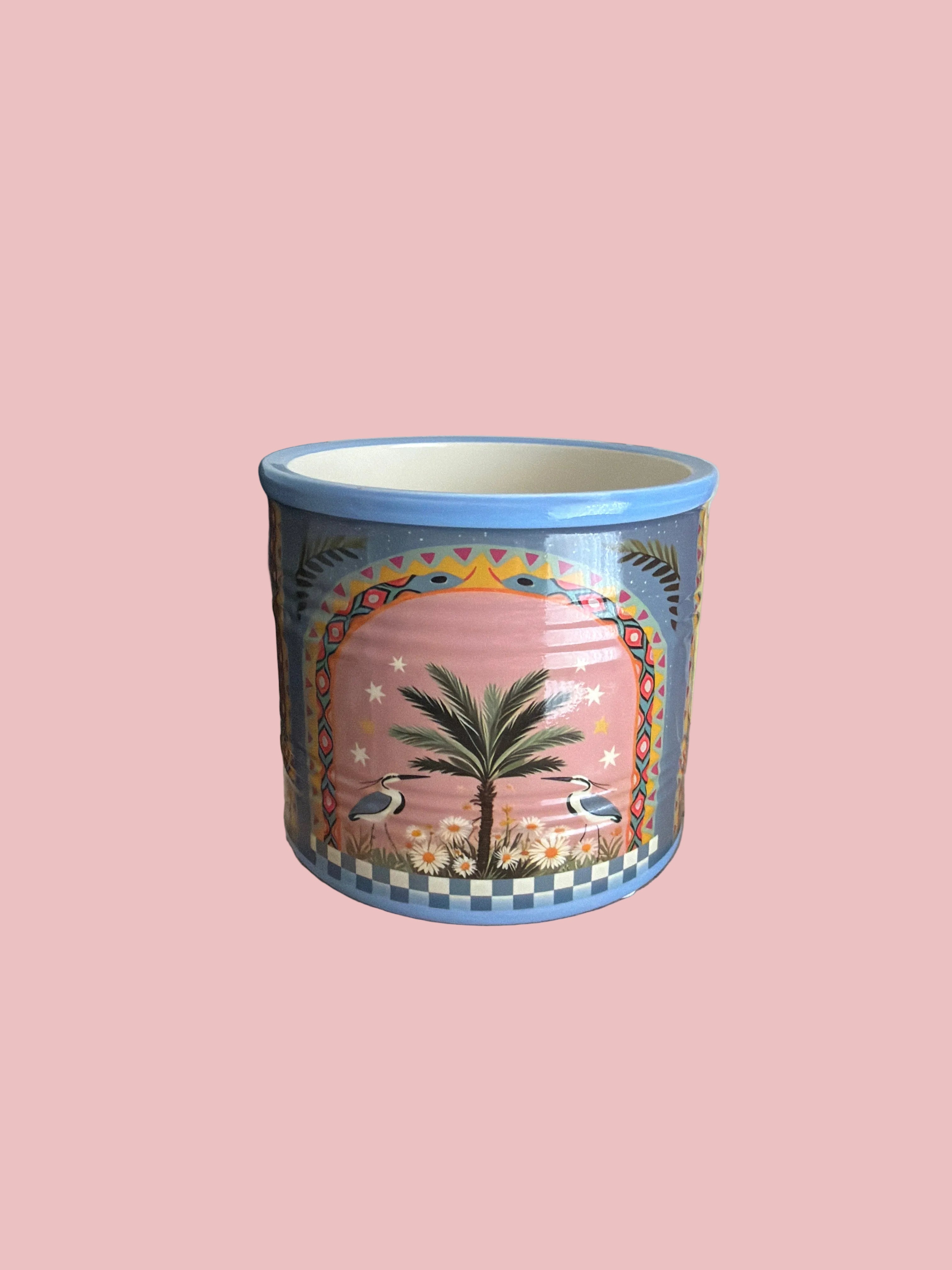 Bloempot blauw mini