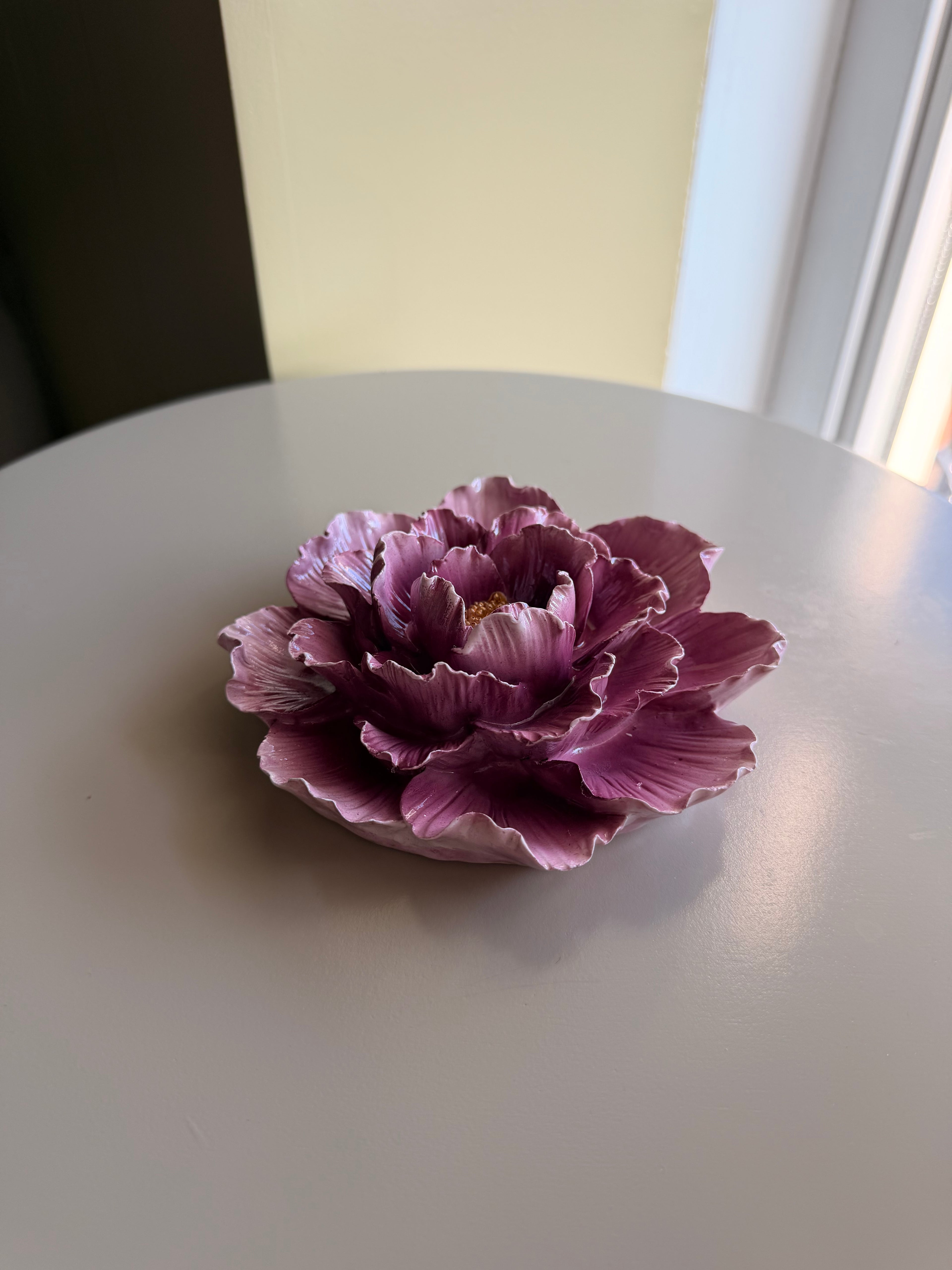 Wanddecoratie bloem pioenroos