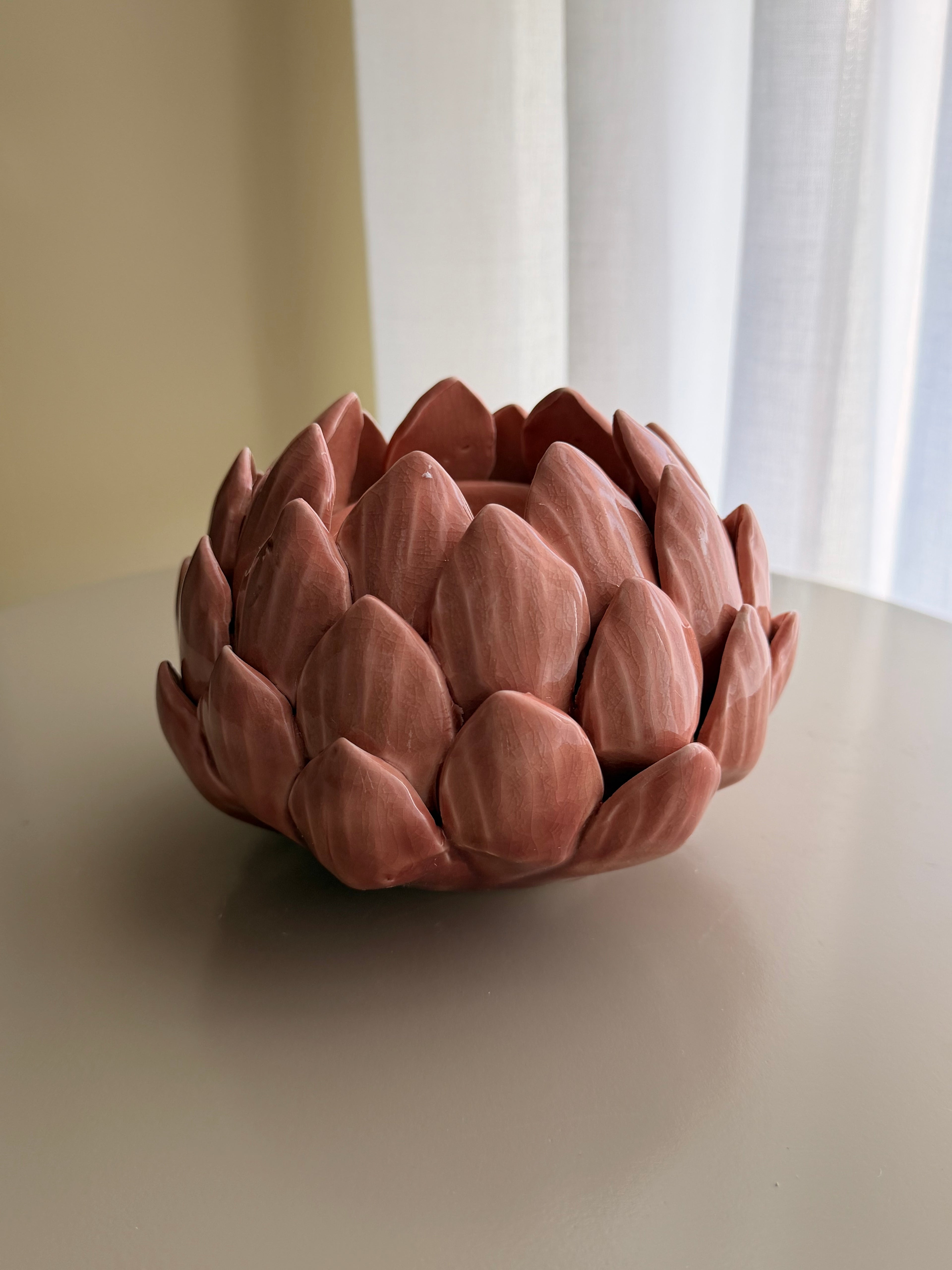 Waxinehouder floral sandstone