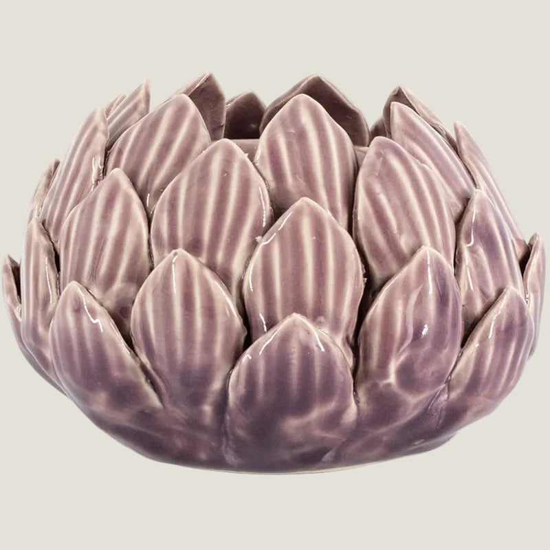 Theelichthouder floral lila