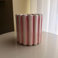 Bloempot stripes roze
