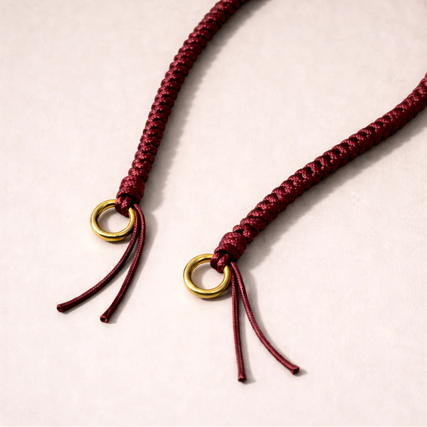 Layover burgundy - telefoonkoord lang