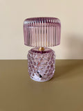 Lampje glas ribbel - paars