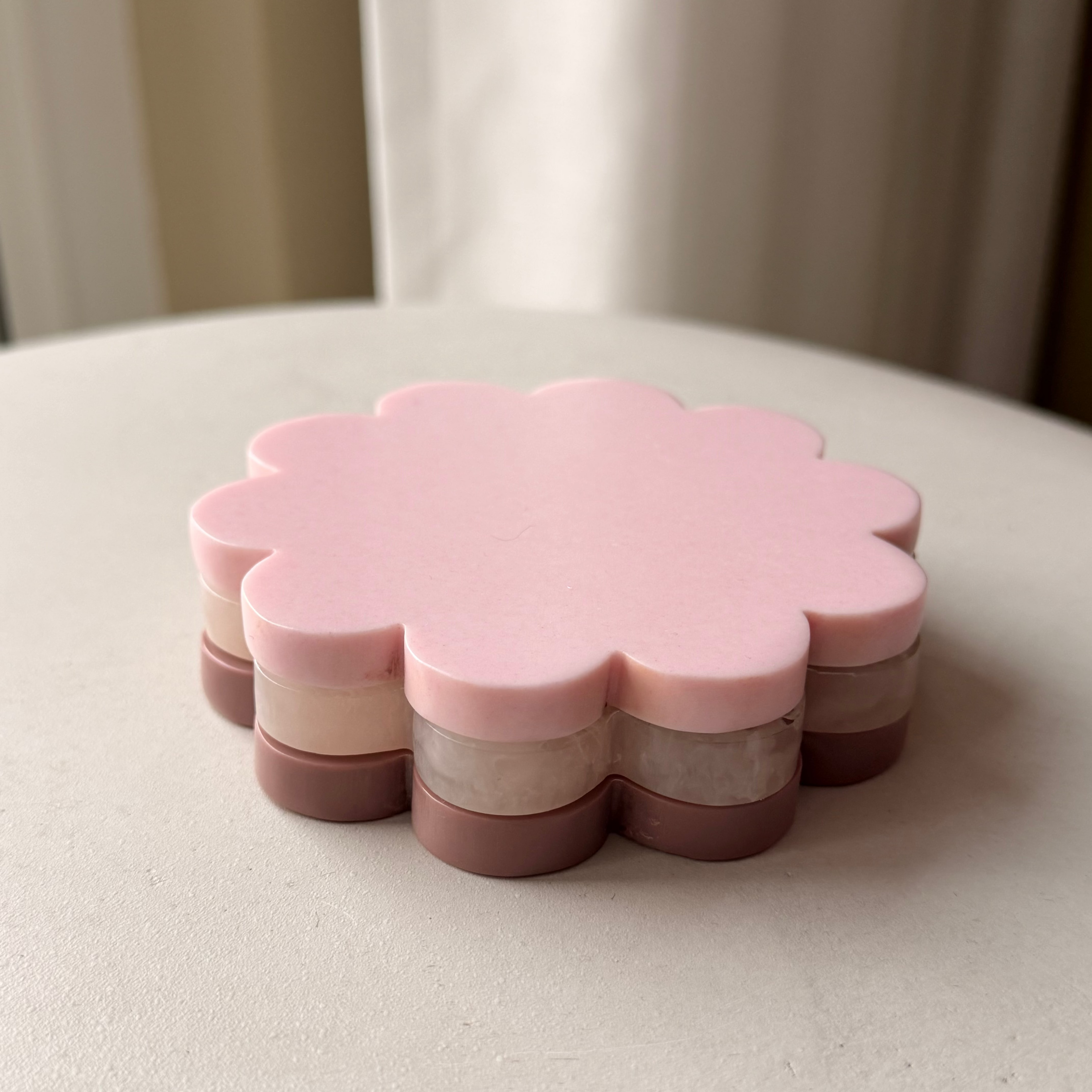 Onderzetter set 5 Mauve-taupe