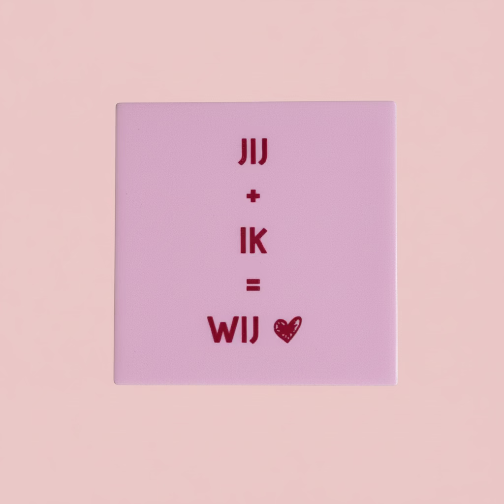Tegeltje - jij + ik = wij