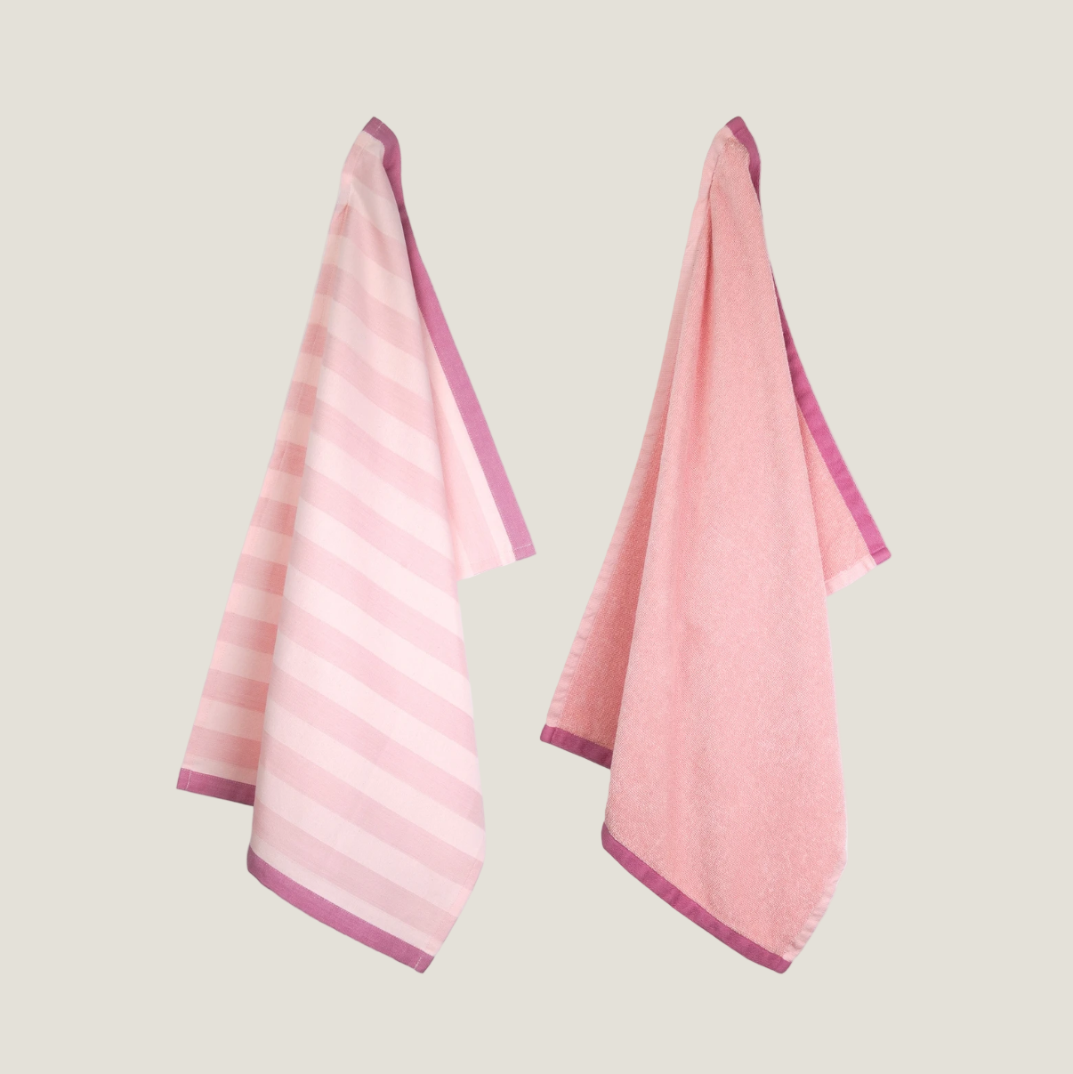 Lifa home - Serene Pastels Theedoek en Handdoek set