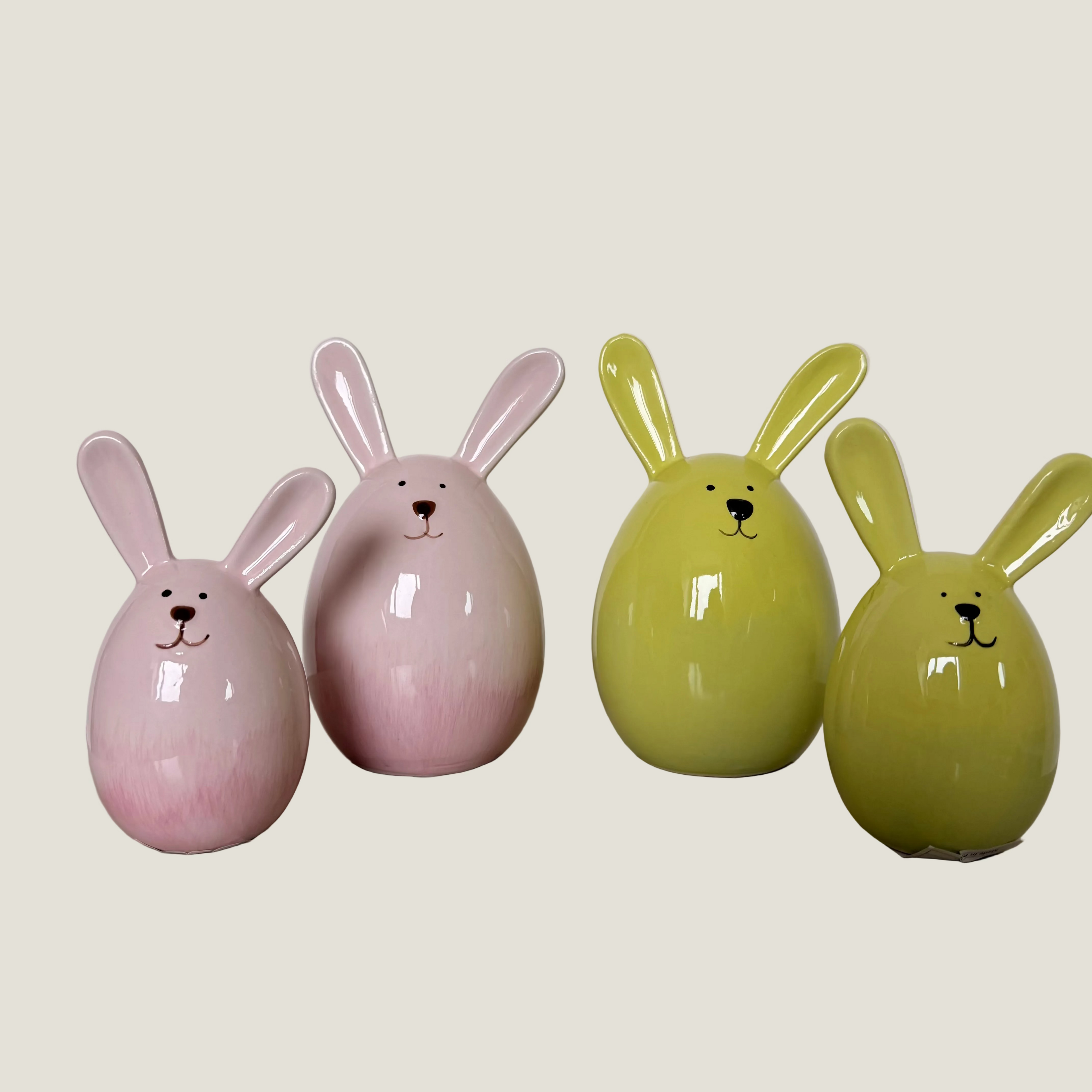 Paashaas keramiek groot - roze