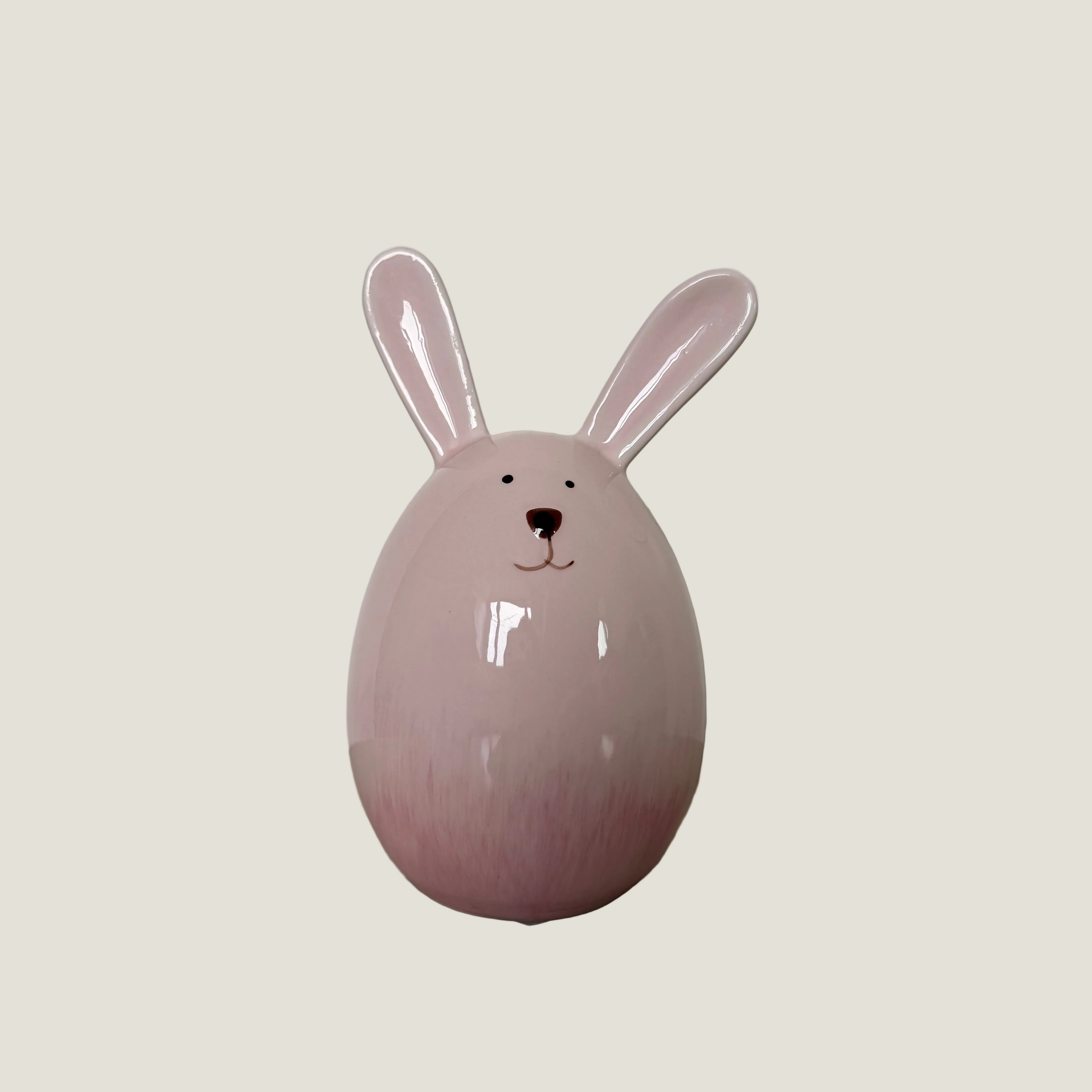 Paashaas keramiek groot - roze