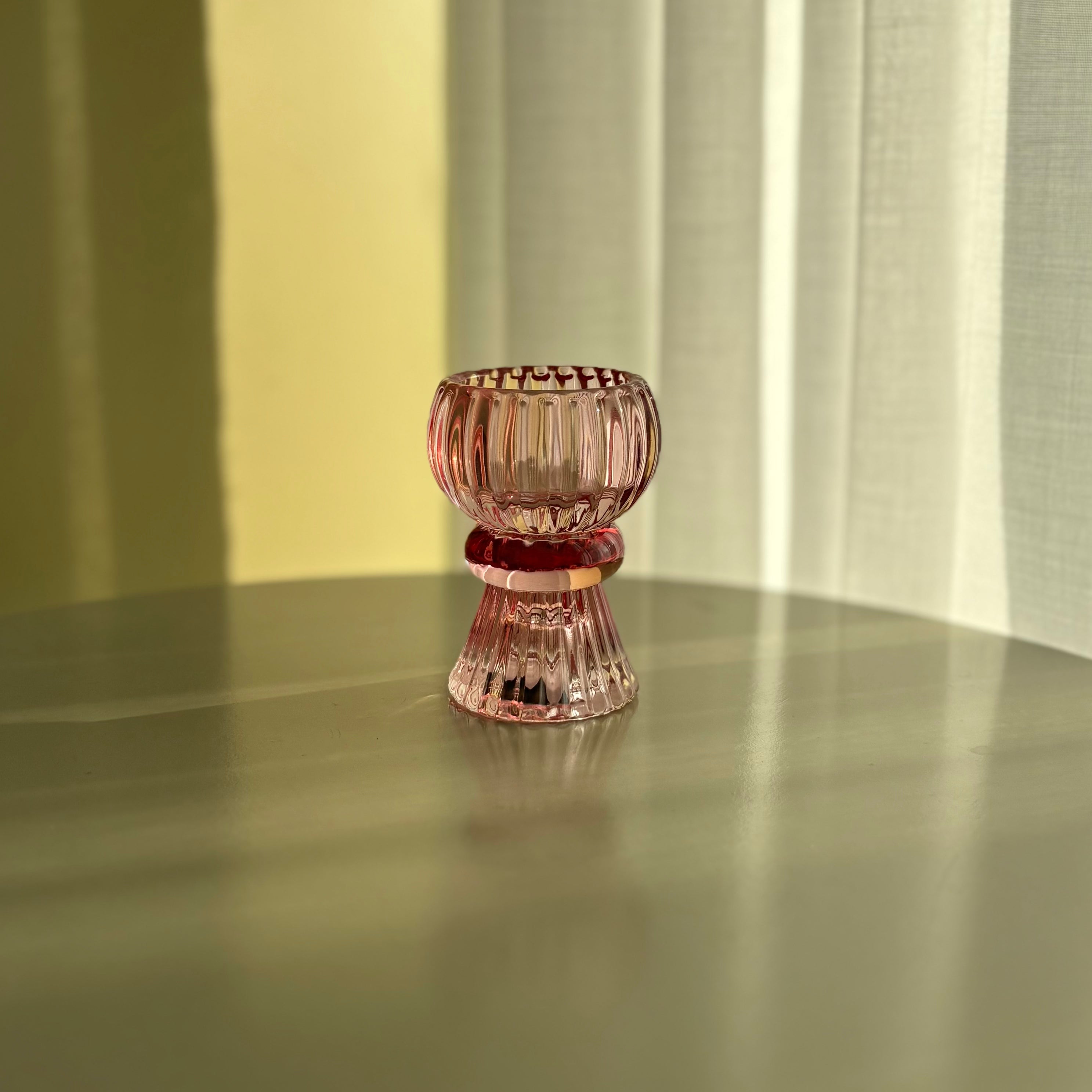 2-in-1 kaarshouder glas roze
