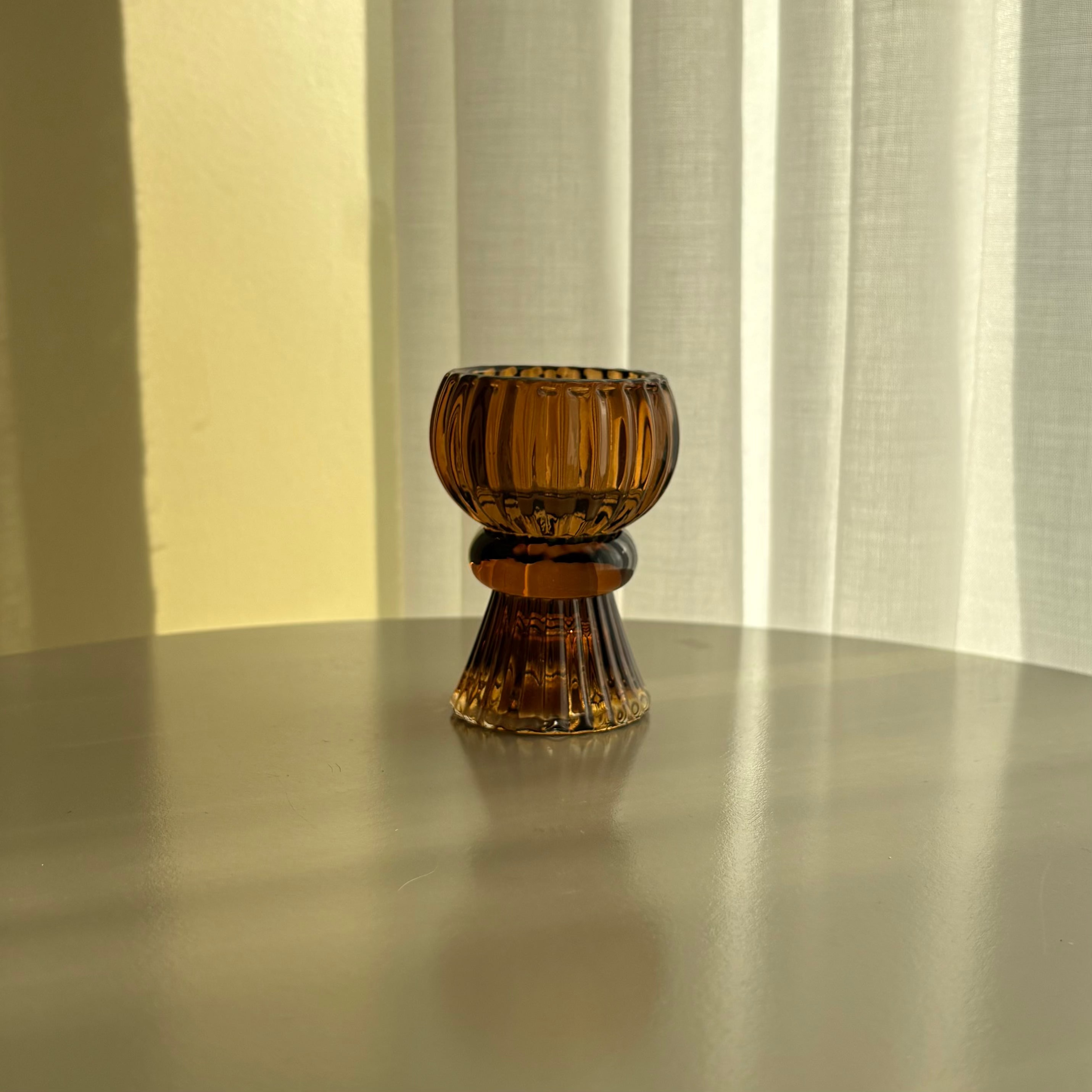 2-in-1 kaarshouder glas bruin