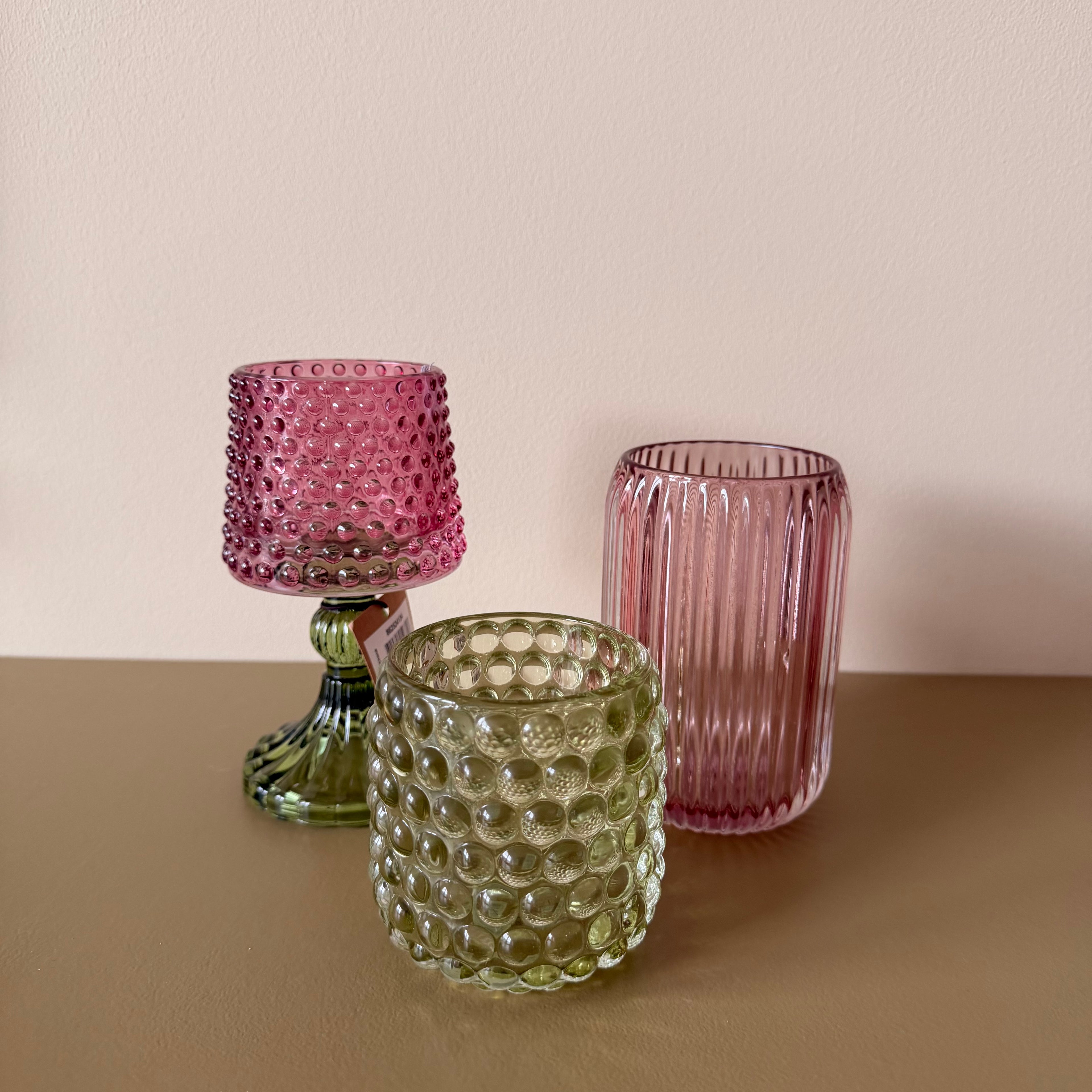 Kaarshouder stripes roze