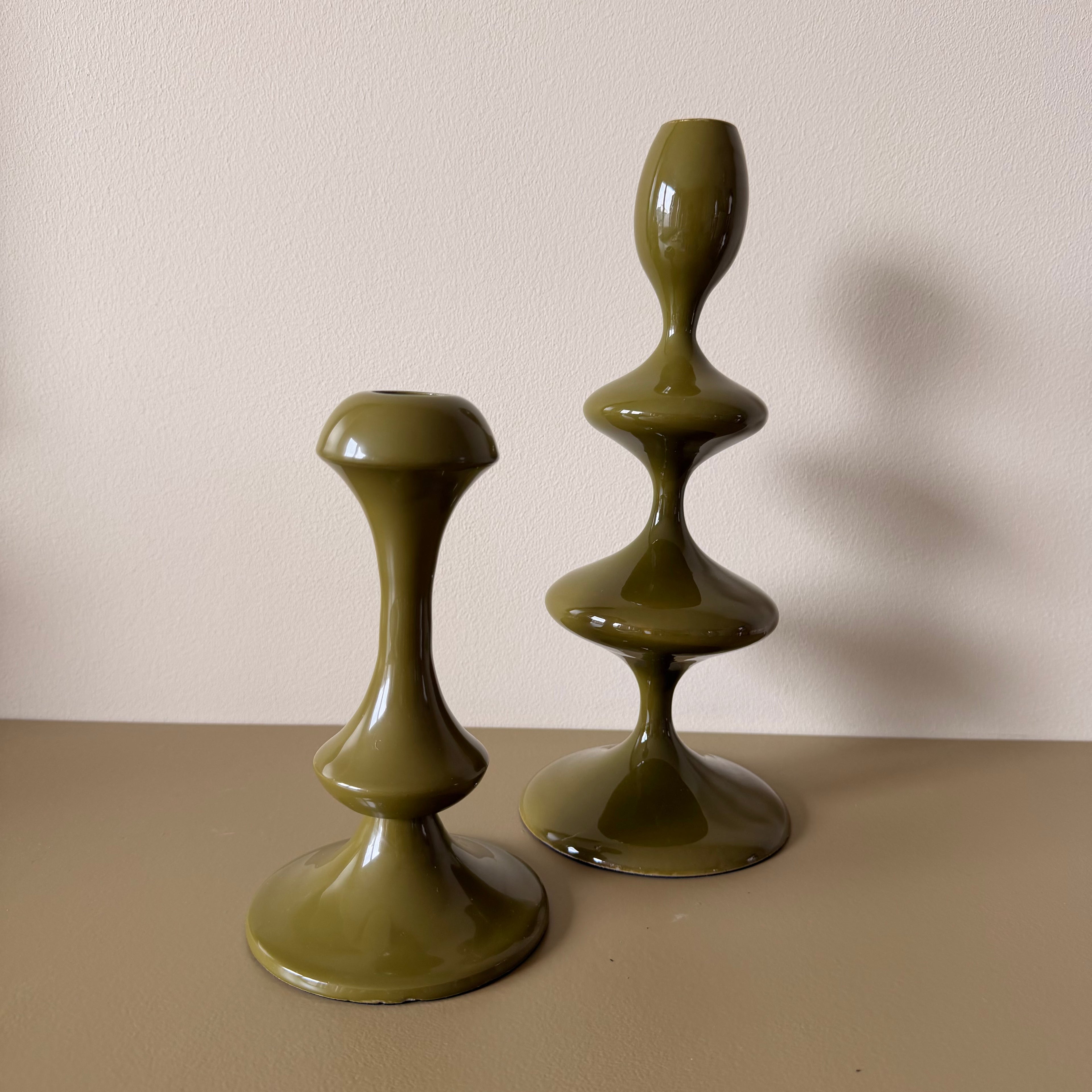 Kandelaar VIREEN olijf groen