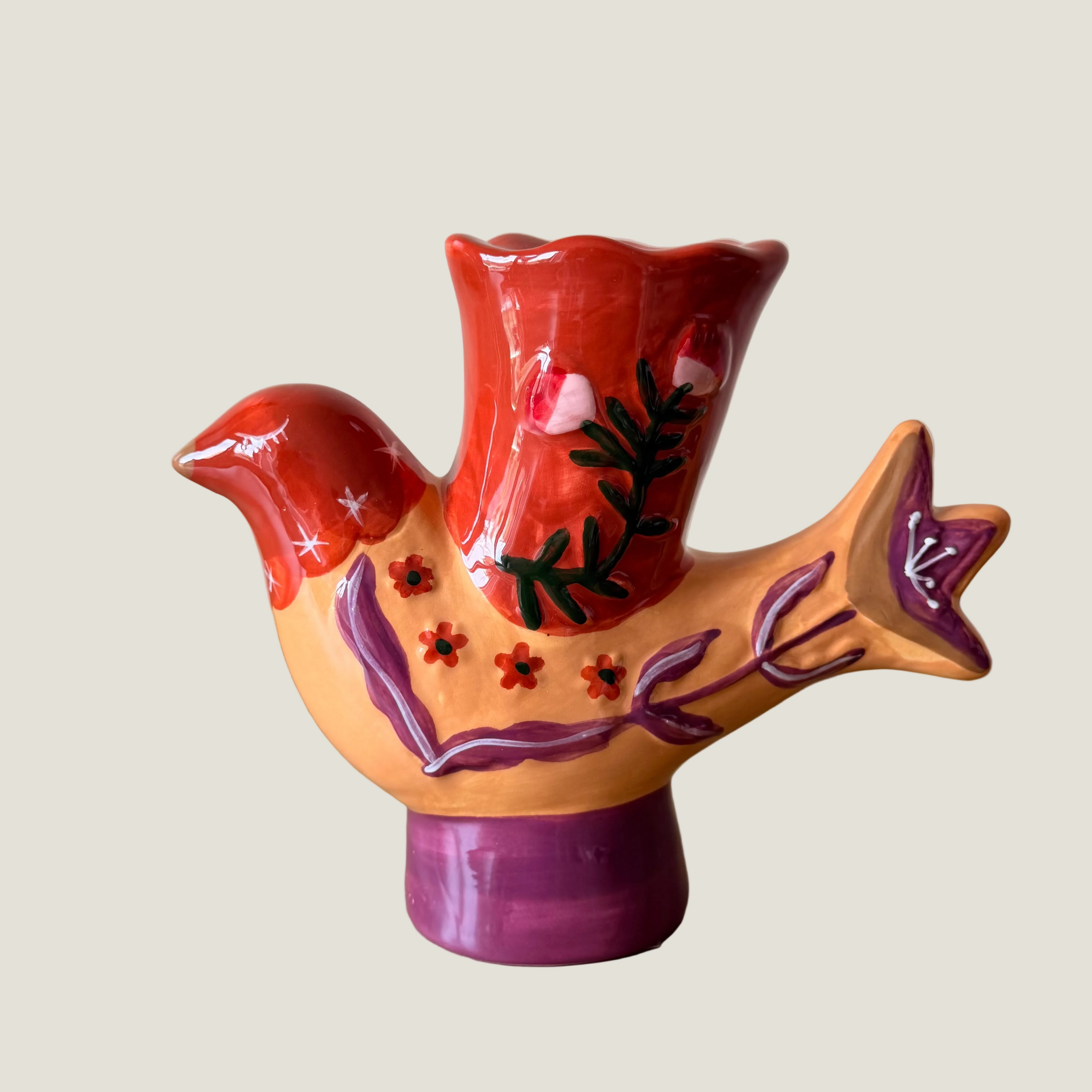 Kandelaar vogel oranje