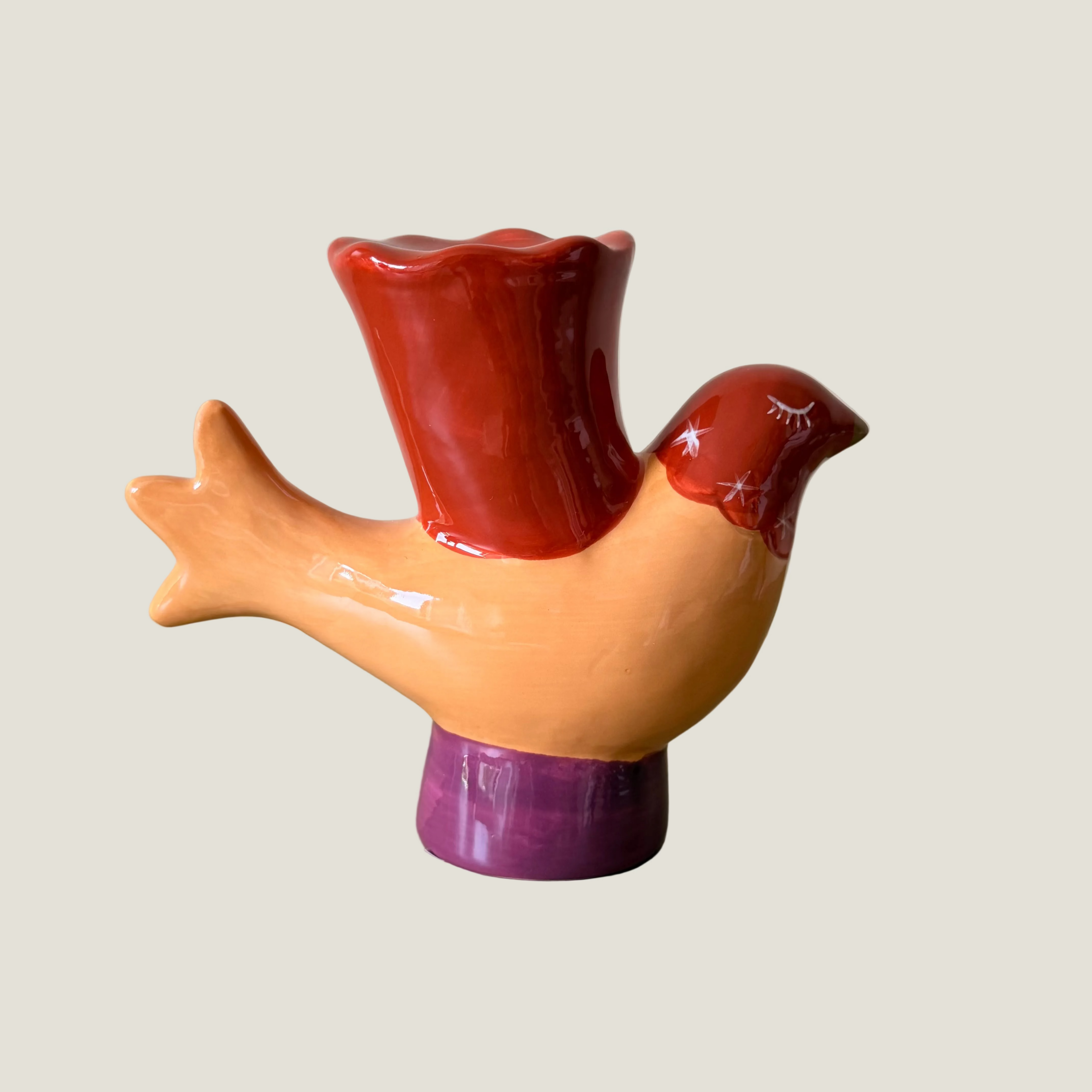 Kandelaar vogel oranje