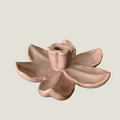 Kandelaar lotus oudroze/beige