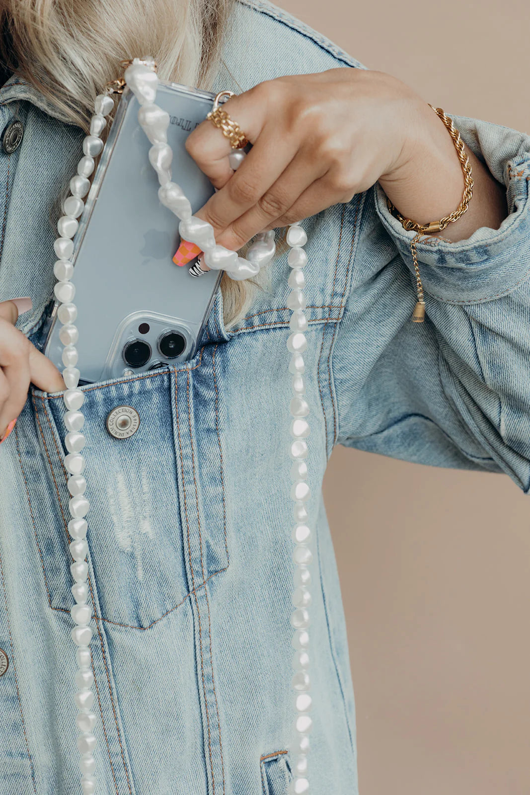 Pearl - telefoonkoord kort